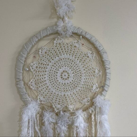 Dream Catcher Handmade Up-Cycled Materials Boho Decor Accent Piece - Picture 2 of 7